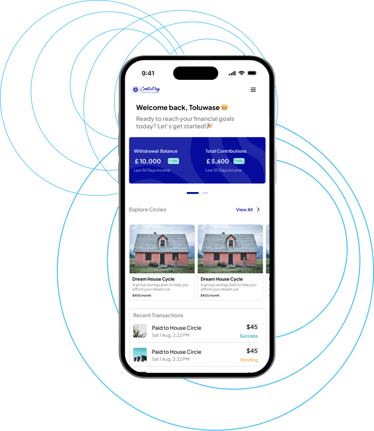 Contripay platform interface demonstration
